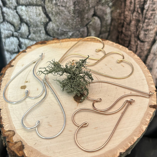 Small Melting Heart Hoop Style Earrings