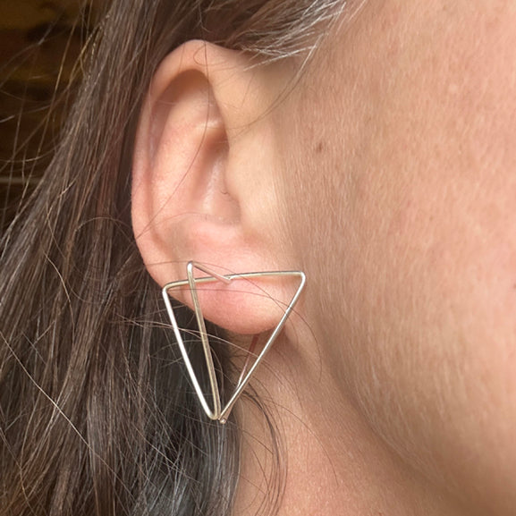 Mystical Pyramid Threader Earrings