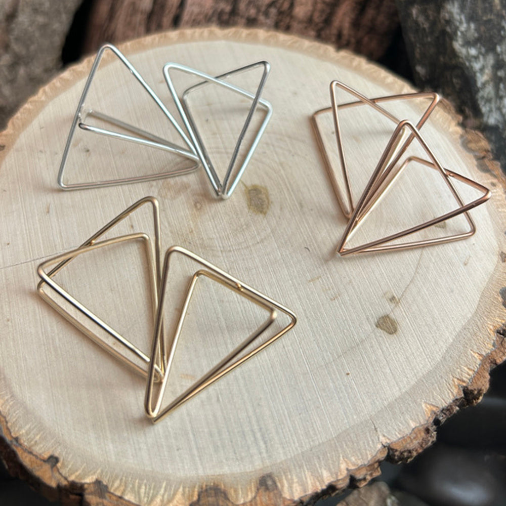 Mystical Pyramid Threader Earrings