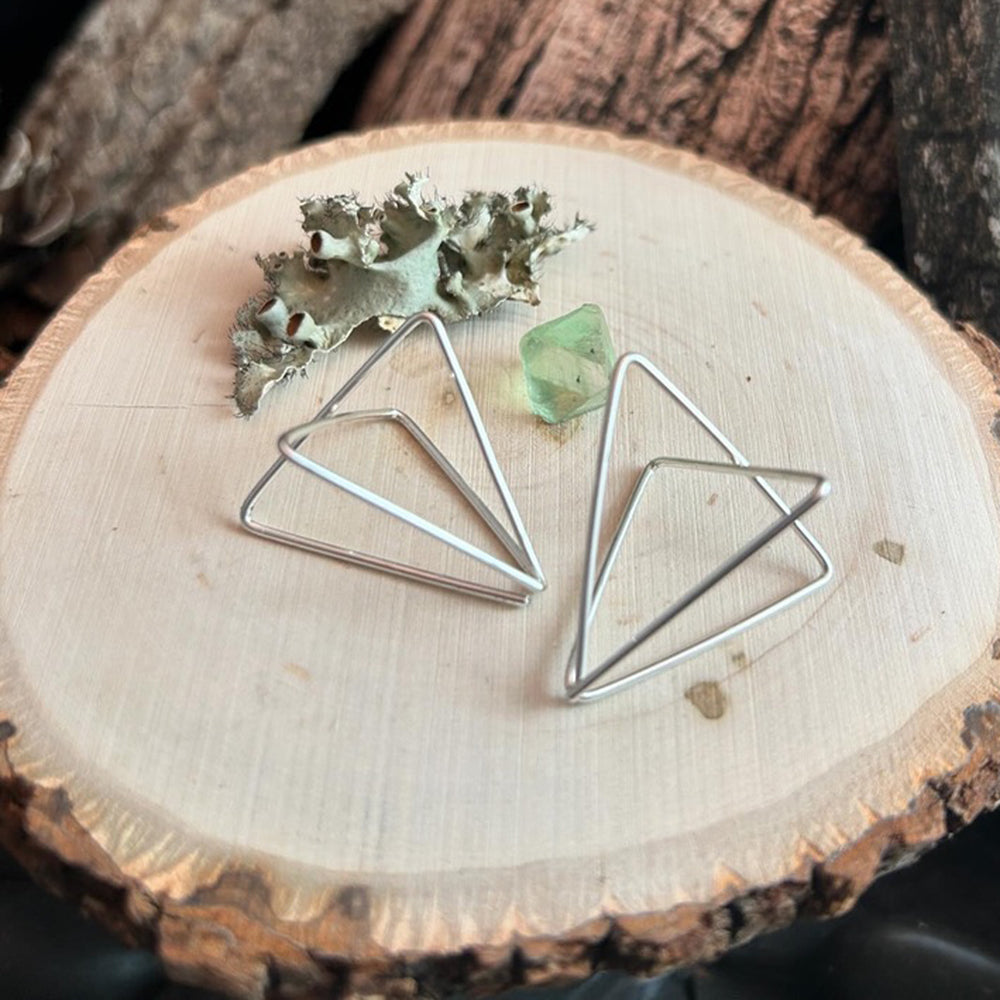 Mystical Pyramid Threader Earrings