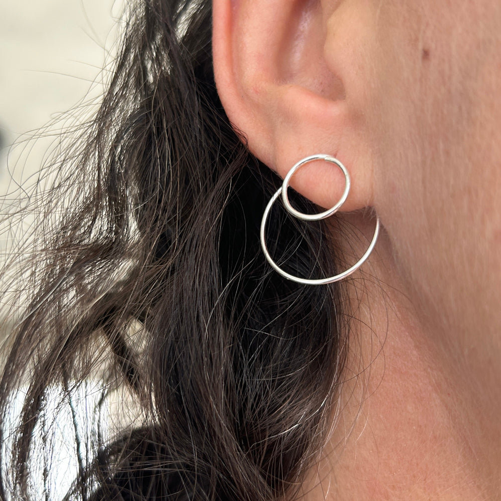 As Within So Without Double Circle Ear Jacket Earring