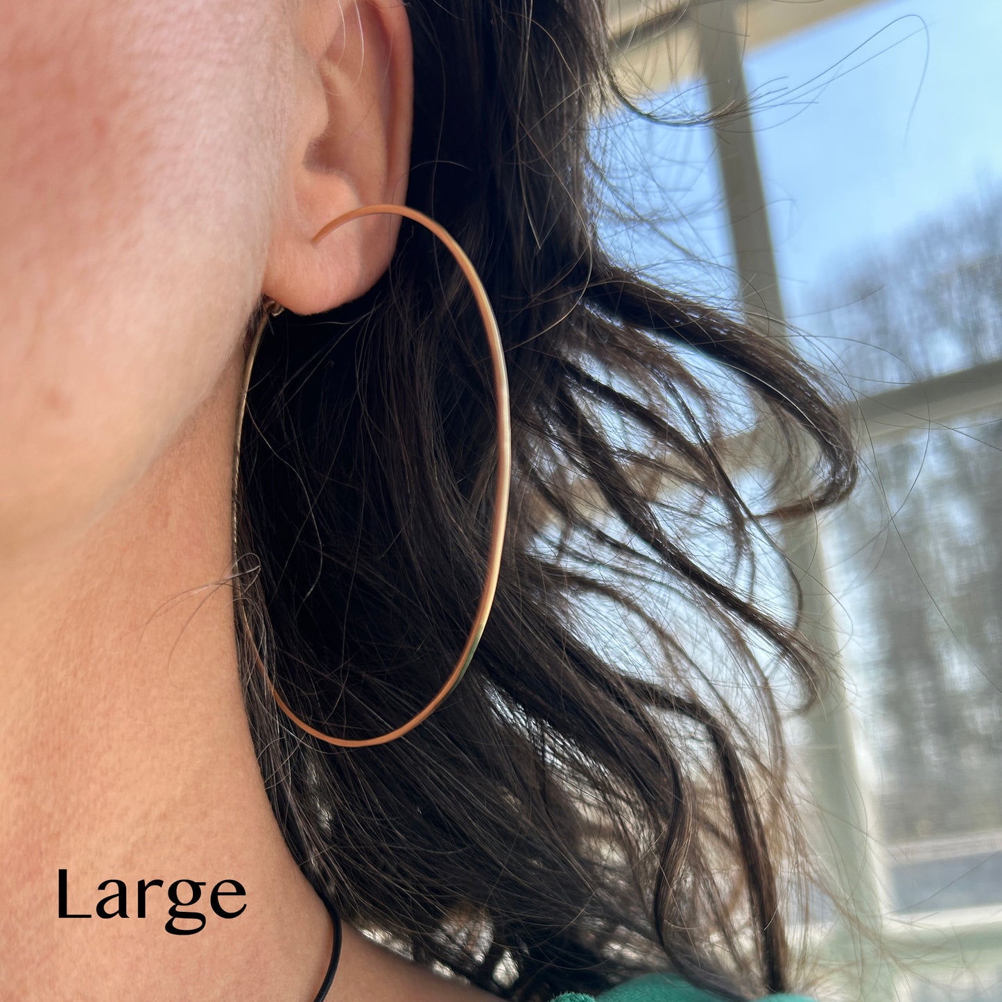 Classic Hammered Hoop Earrings