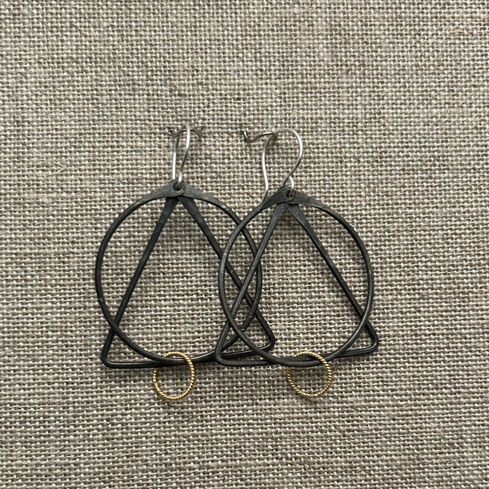Circle and Triangle Alchemy Dangle Earrings