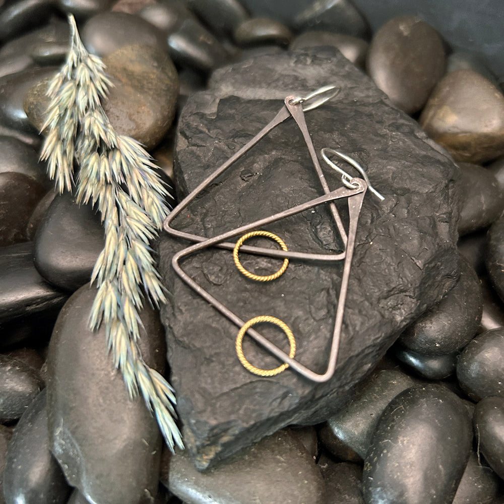 Triangle Alchemy Dangle Earrings