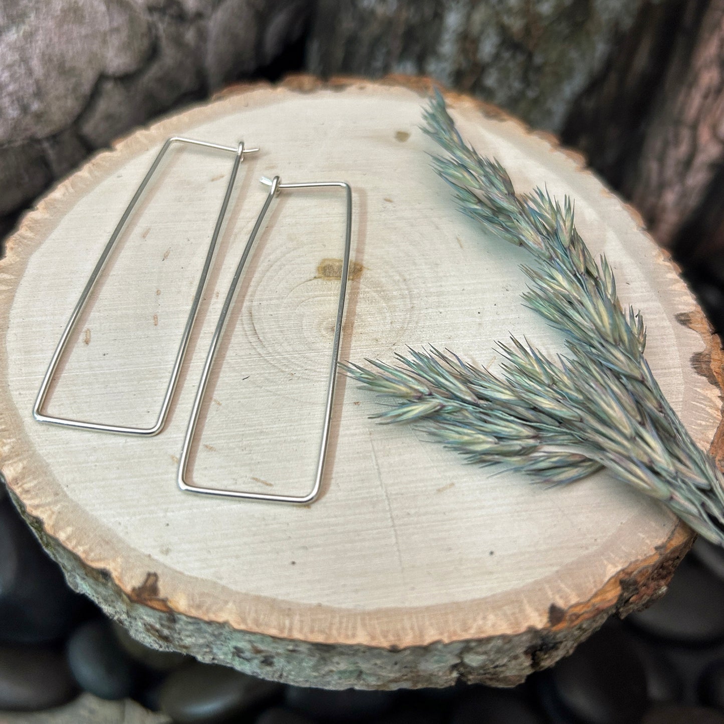 Rectangle Hoop Style Earrings