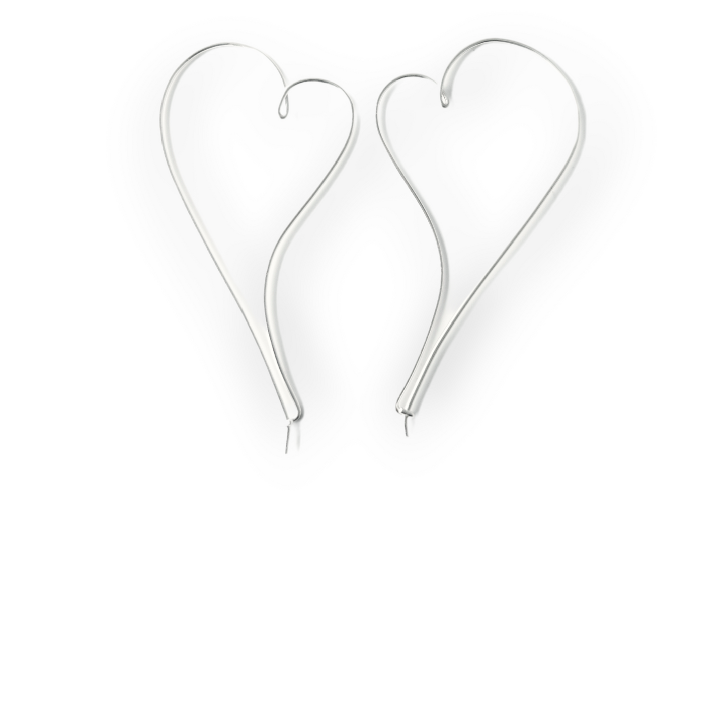 Big Melting Heart Hoop Style Earrings