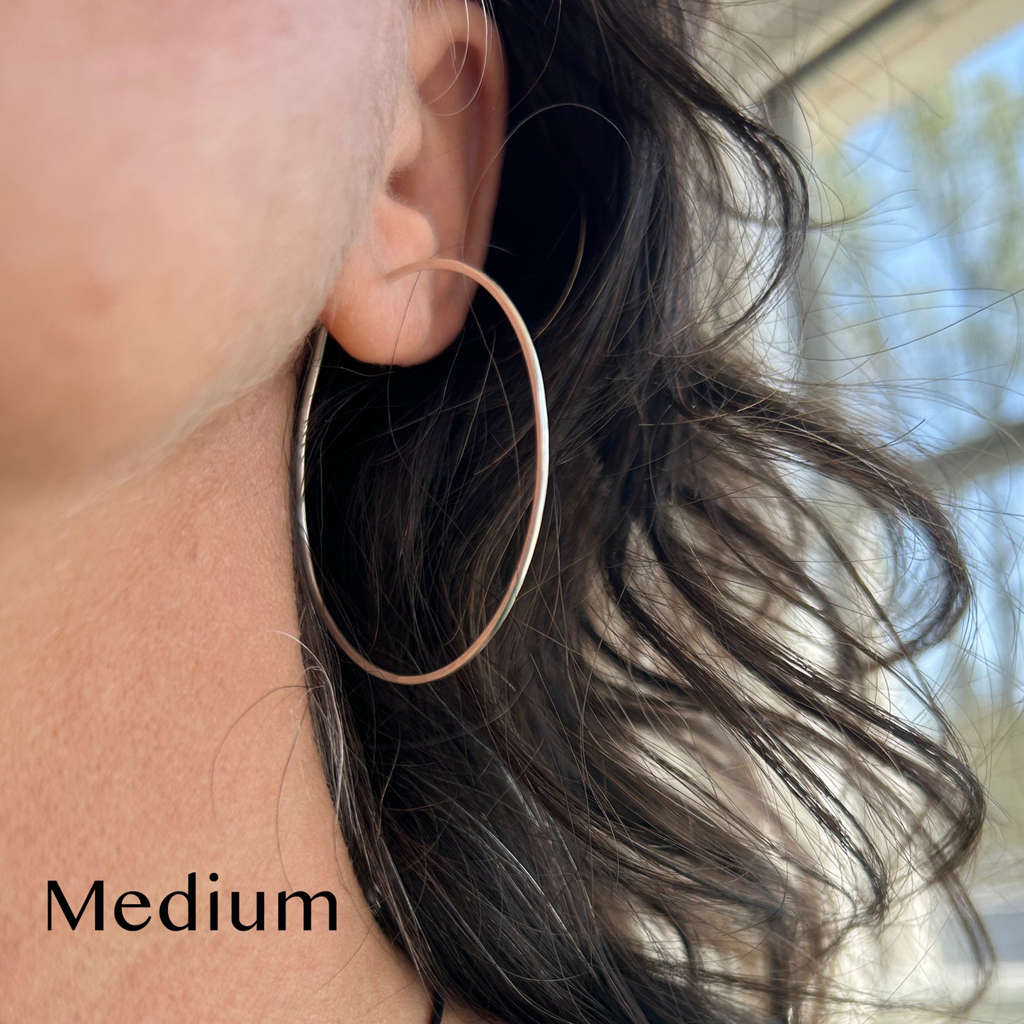 Classic Hammered Hoop Earrings